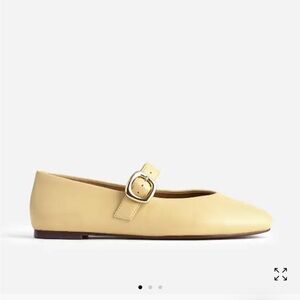 Madewell Remy Mary Jane Flats with sculptural buckle in Yelllow Clay